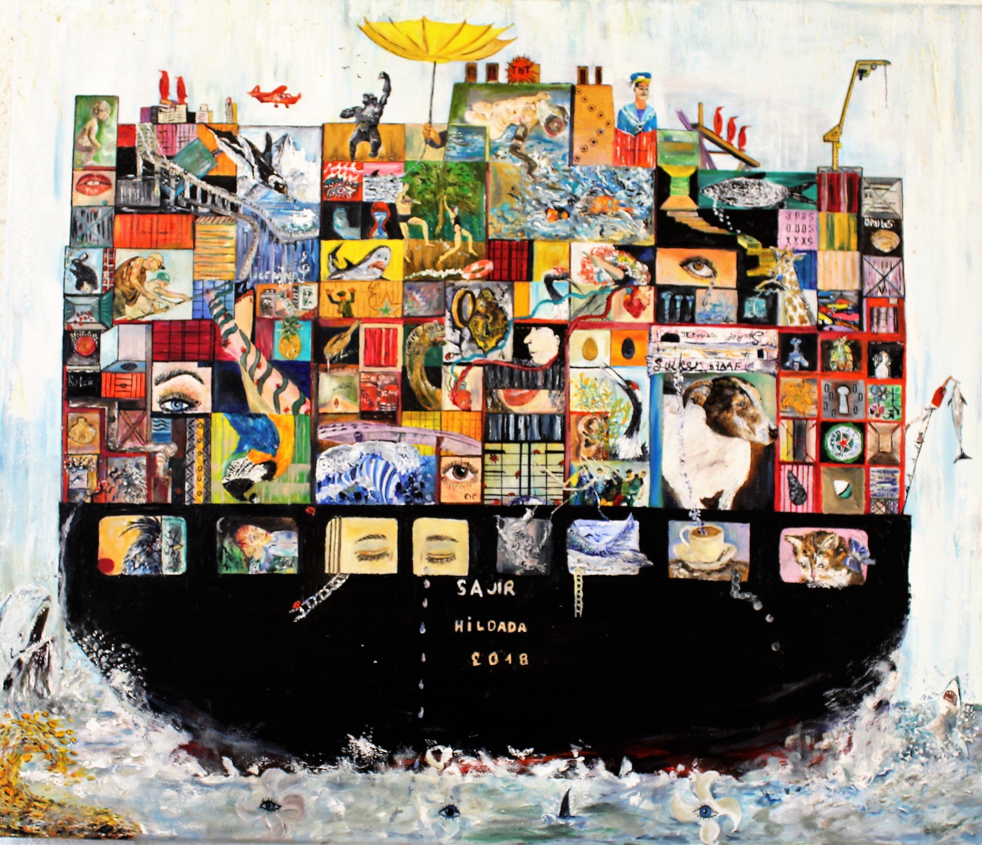 Containerschip op hol sajir image