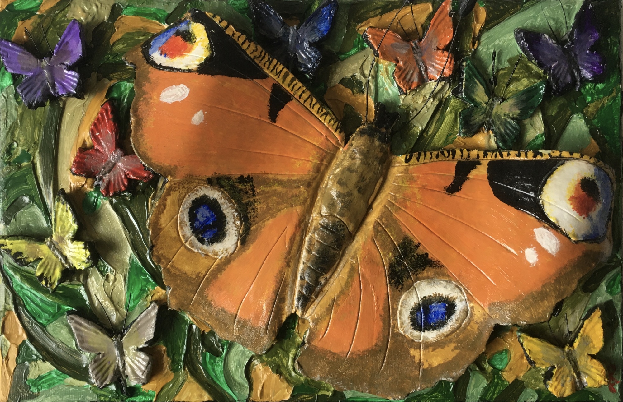 Vlinders in relief image