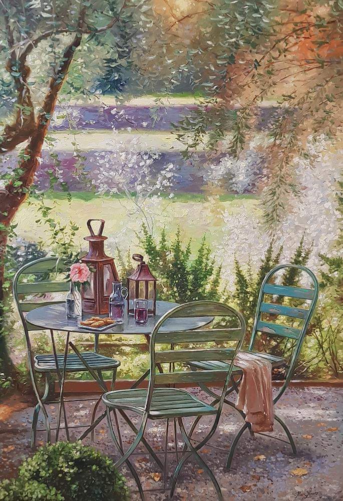 Seat in the backyard  image