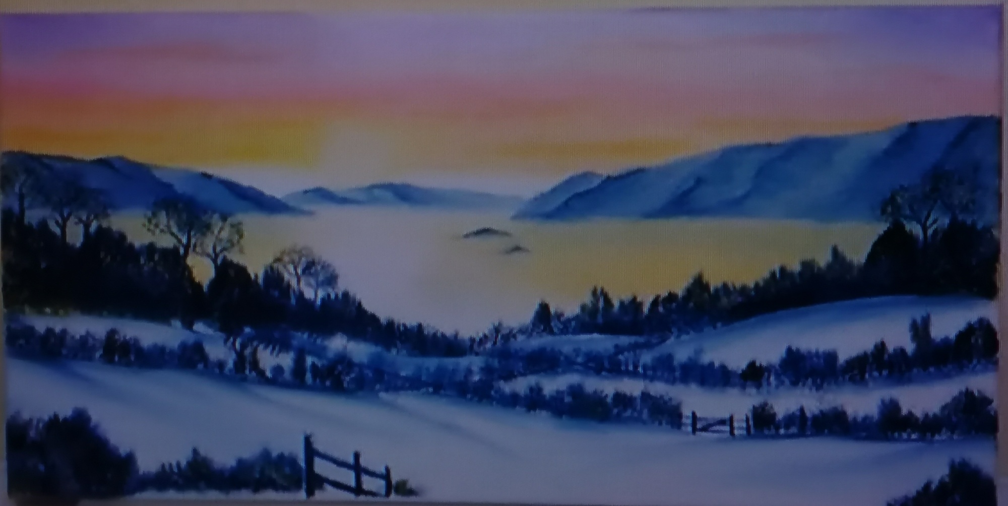 Winter sunset  image