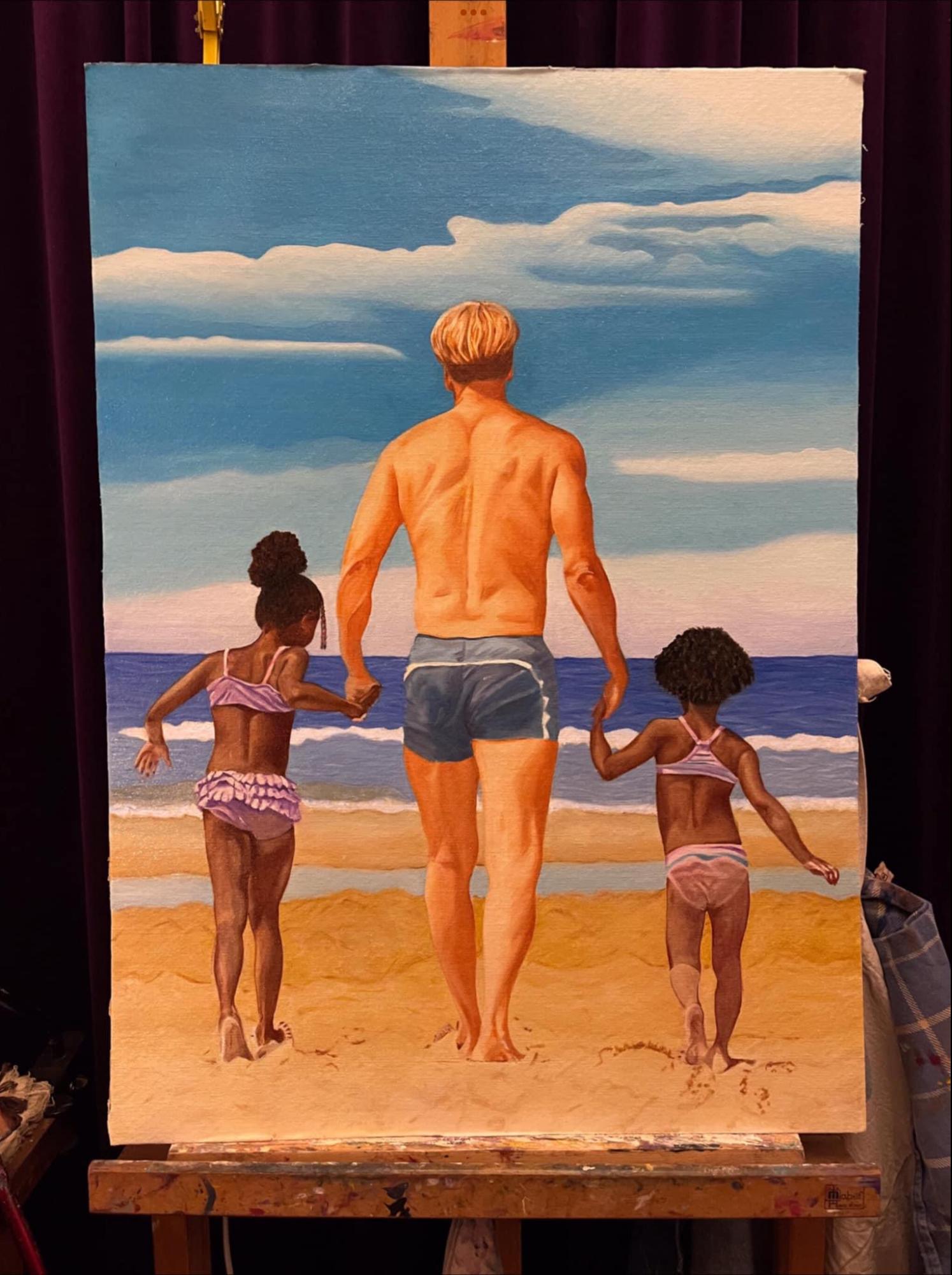 Dagje strand met de kleinkinderen. image