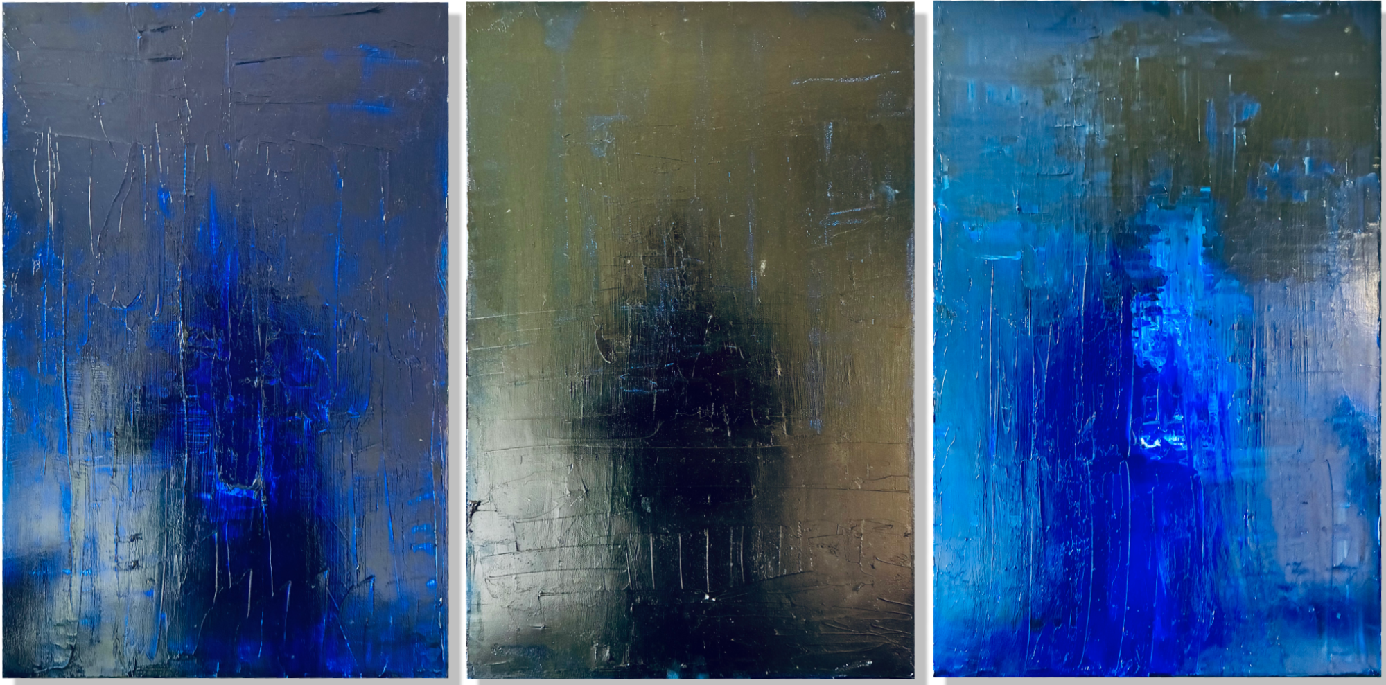 Nos. 5-6-7 Ultramarine and Prussian Blue (palette-knife technique). image