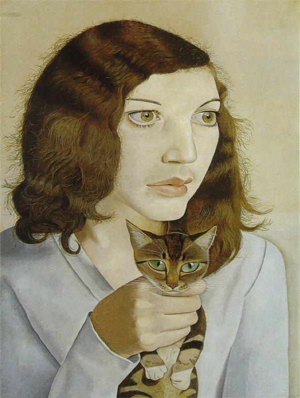 Girl with a kitten - Freud image