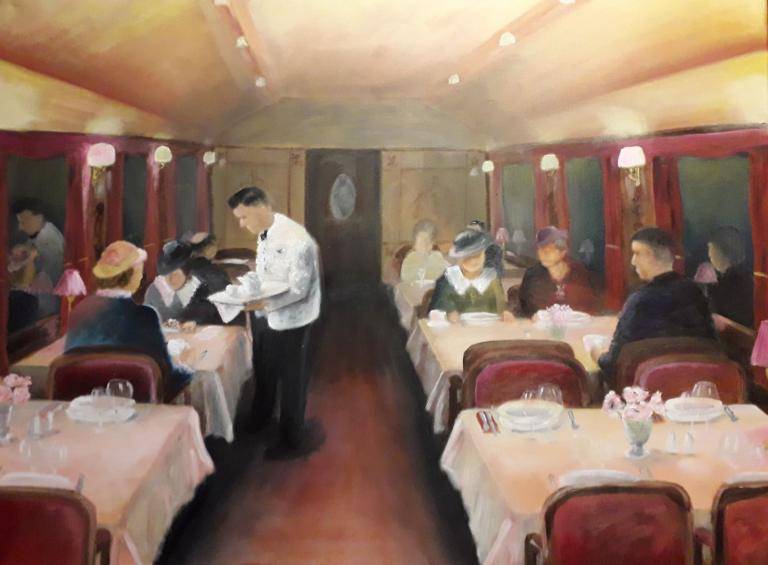 dinning on the train image