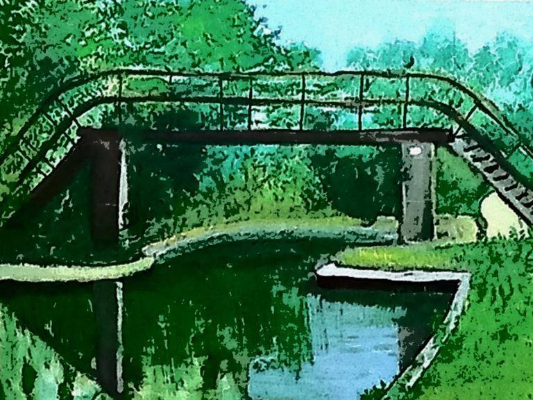 Bridge over canal... image