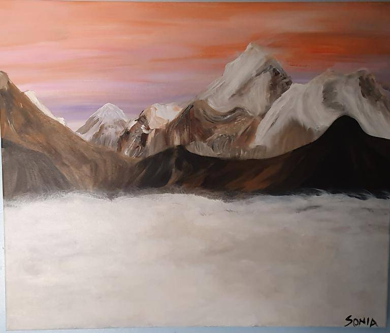 Everest at dawn/commission  image