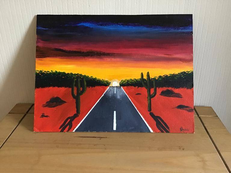 Desert highway  image