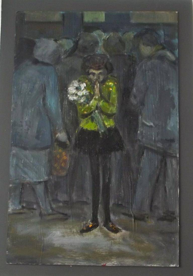 Refugee flower seller image