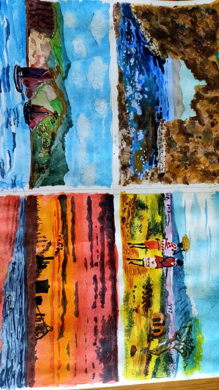4 Postcard Watercolours image