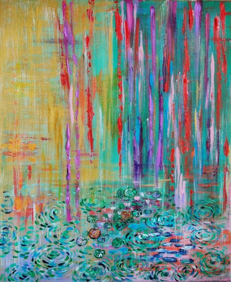 Drizzle on Lily Pond  image
