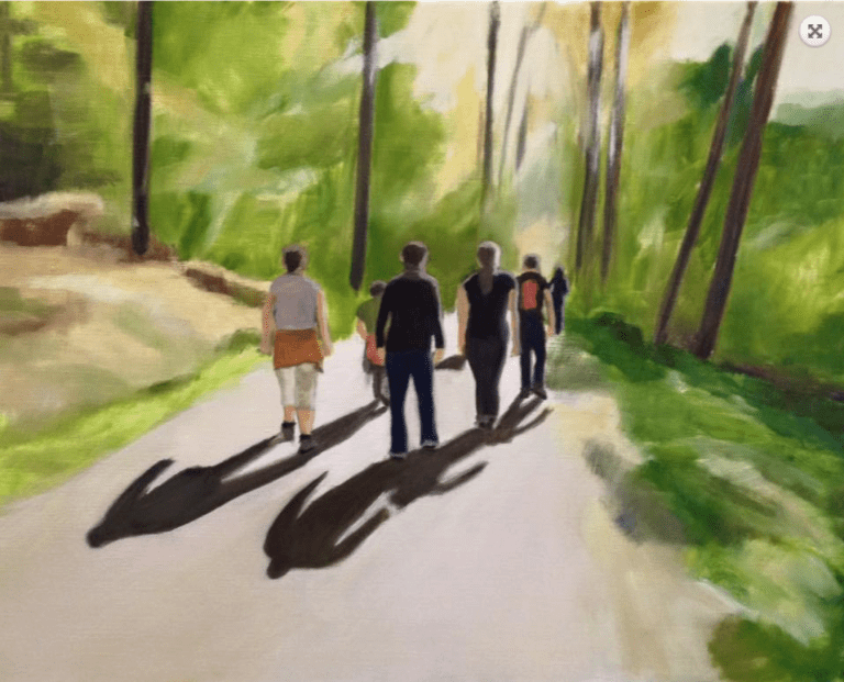 Walking with the friends image