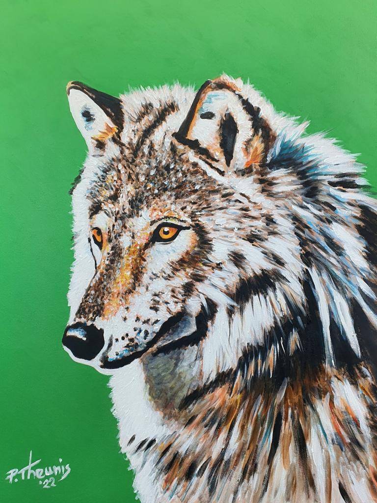 Wolf (Green Background) image