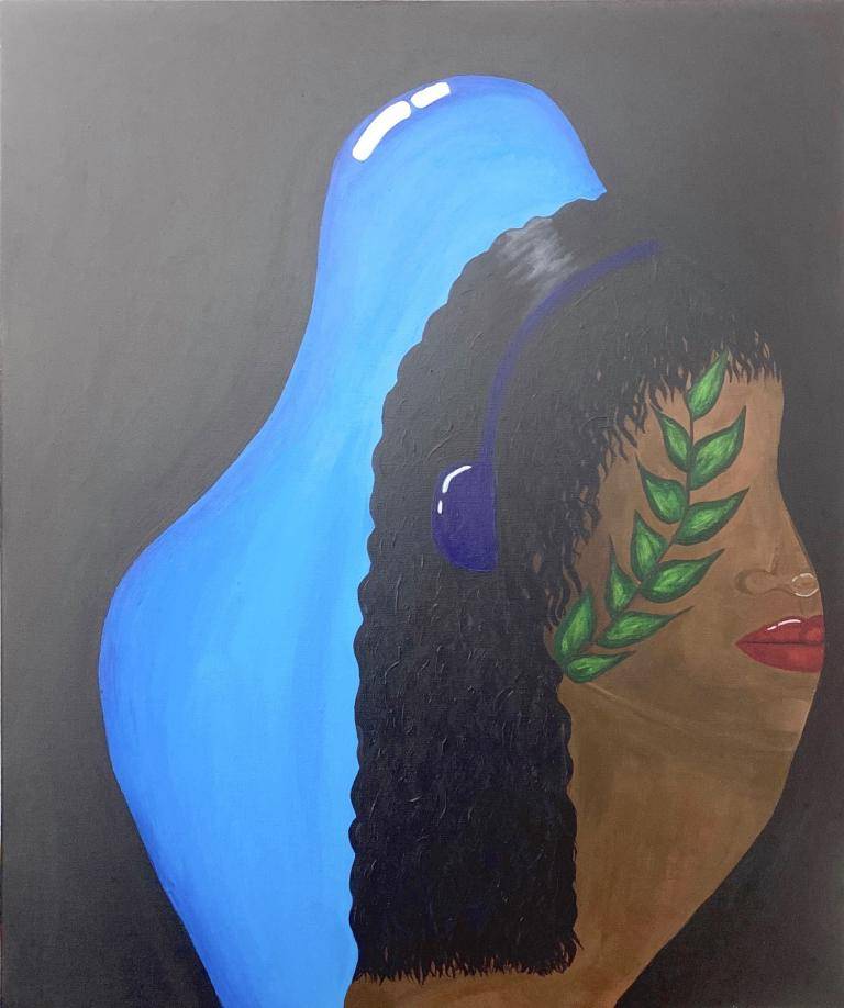 Woman In the mirror image
