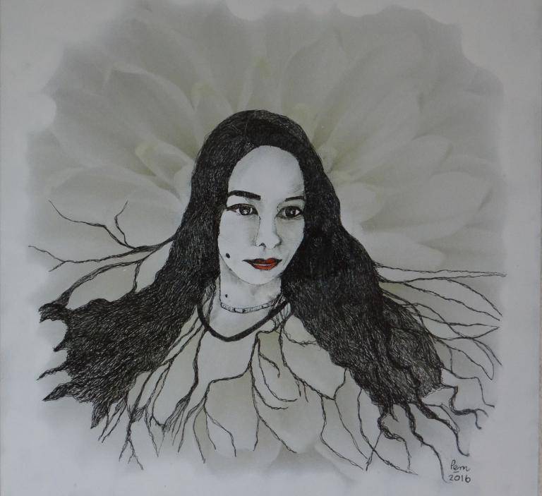 Shining White Rose. image