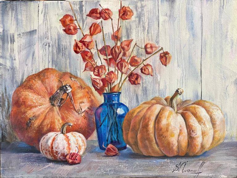 "pumpkins and physalis" image