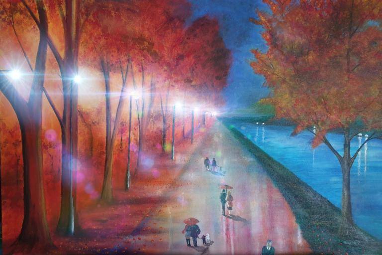 A walk by the river image