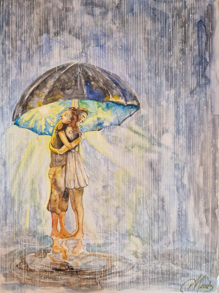 In the rain image