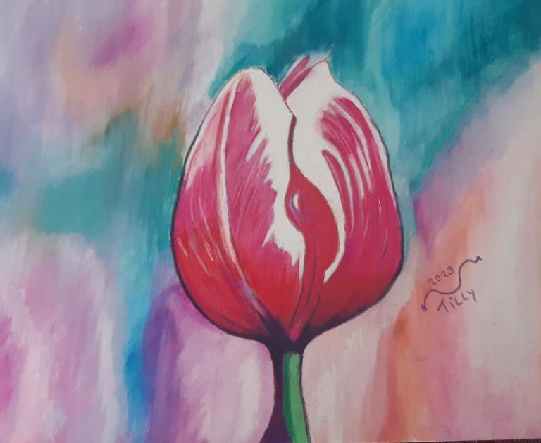 De rode tulp image