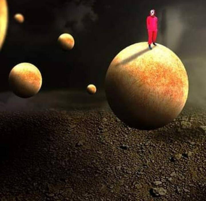 Man at the moon image