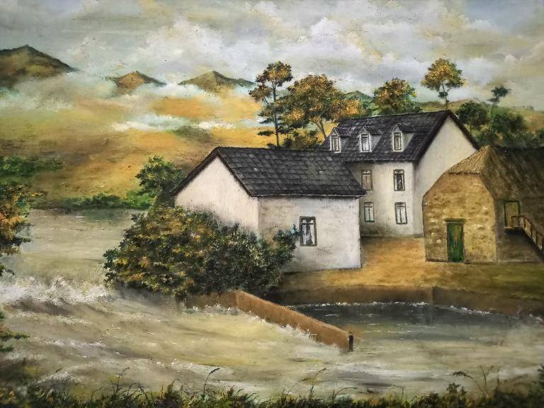 Huizen bij een rivier image