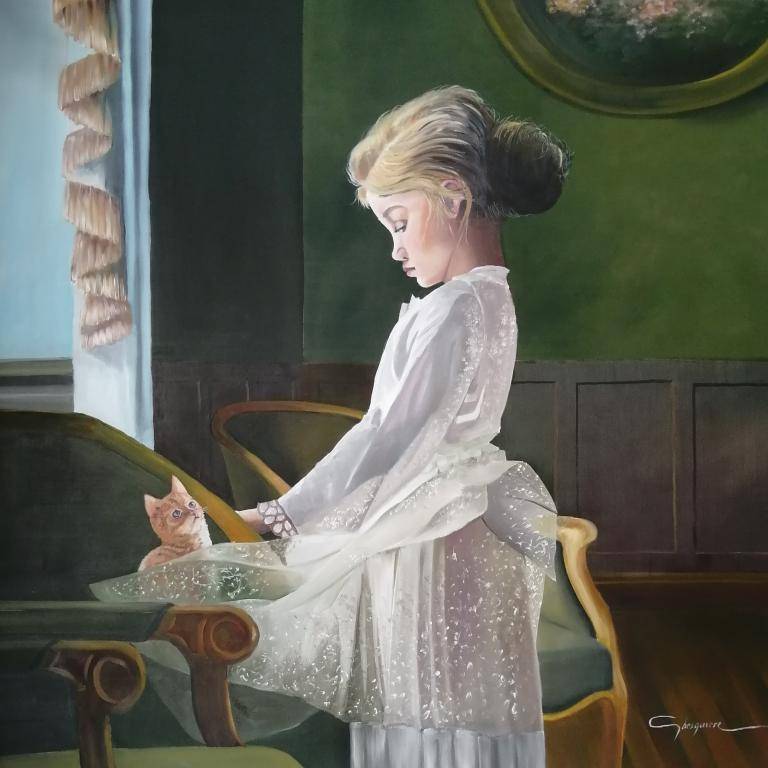 Little girl blue image