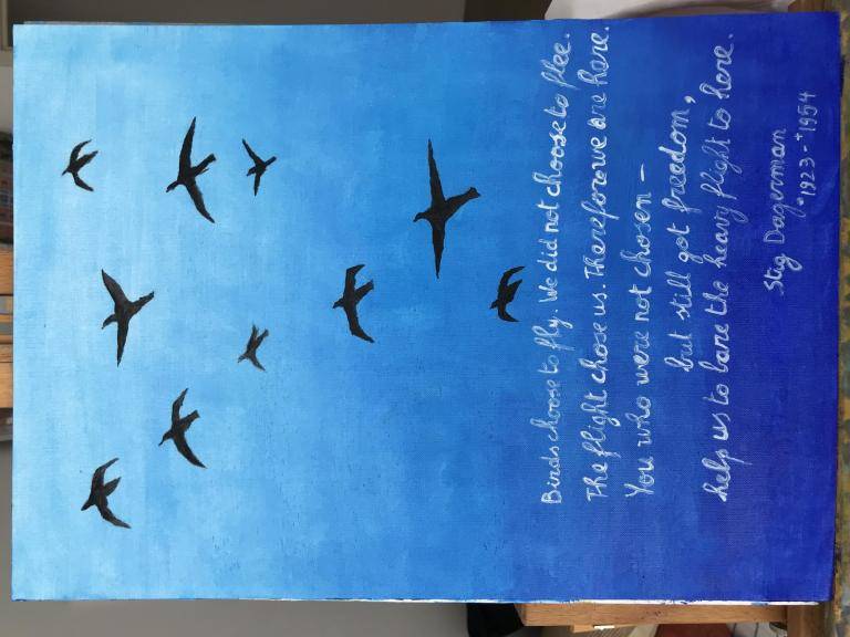 Birds choose to fly image