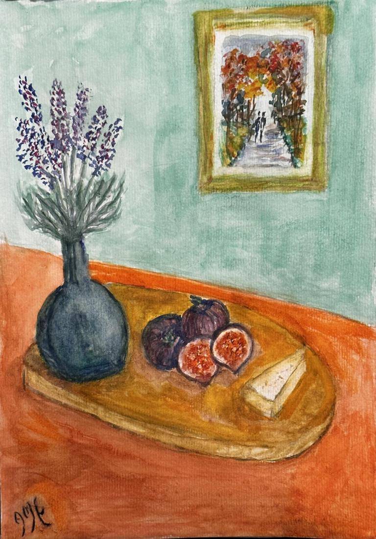Figs and cheese board  image