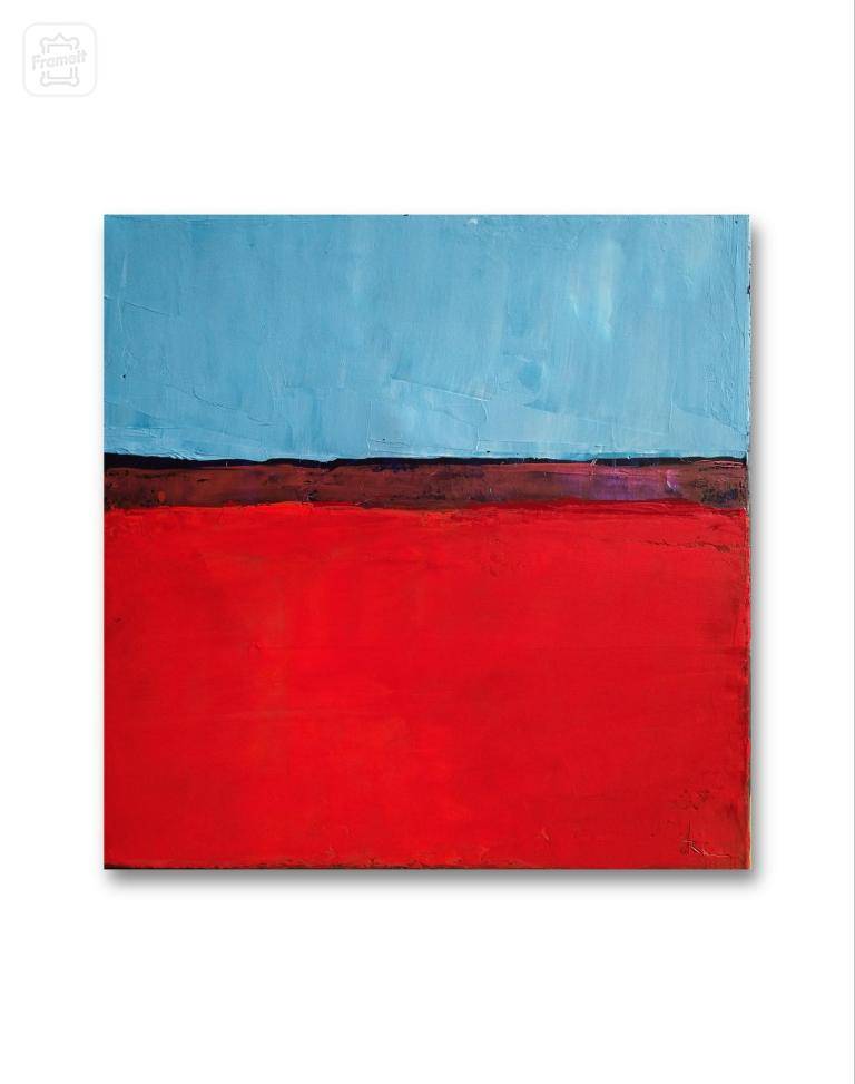 Landscape blue and red image