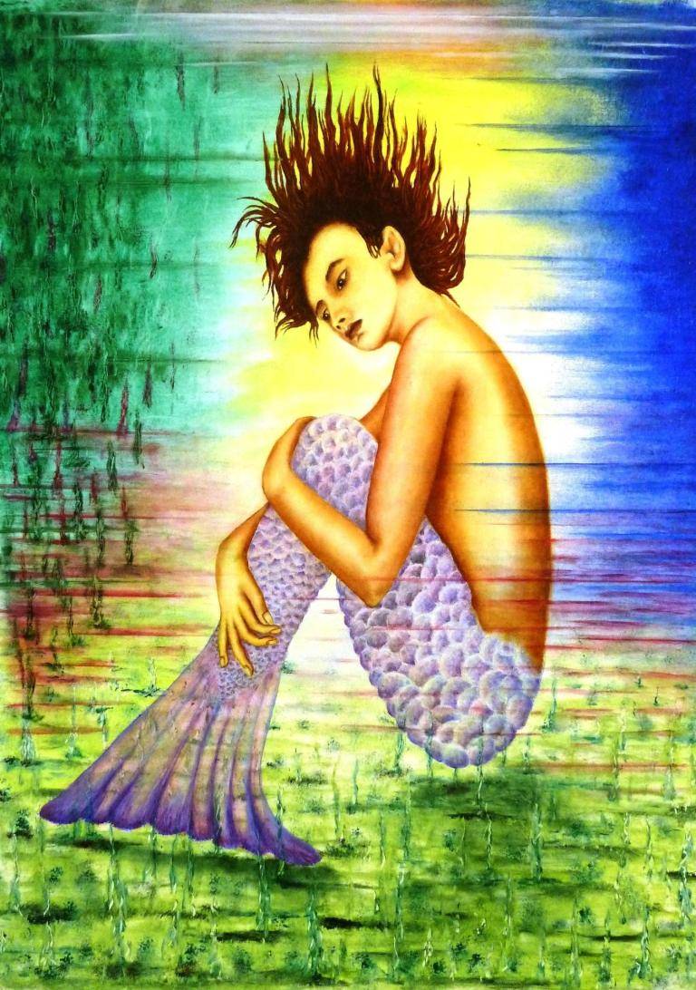 The thinking mermaid image