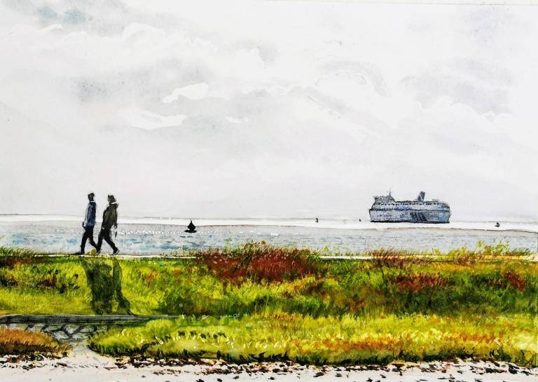 Waiting for the ferry, Terschelling  image
