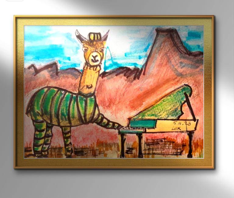 LUCAS LAMA speelt piano in pyama image
