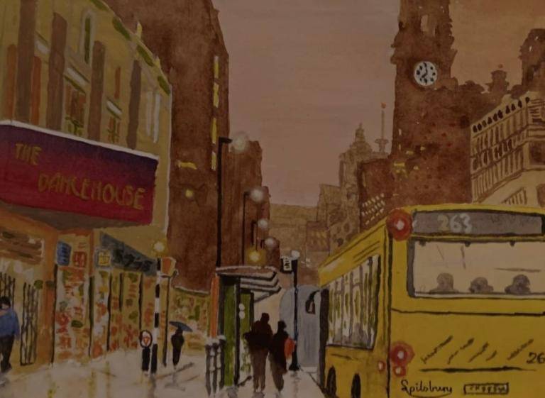 Wet Evening on Oxford Road image