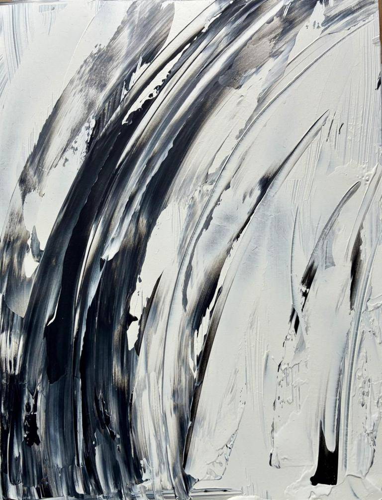 Informal, Explosive Painting 2:  Abstract · Acrylic on chipboard · 2025 · 35 × 45 cm image