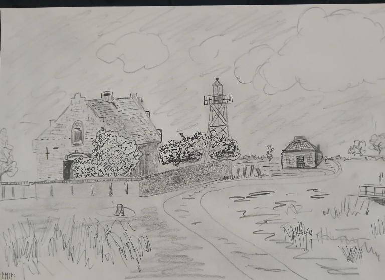 Schokland studie potlood image
