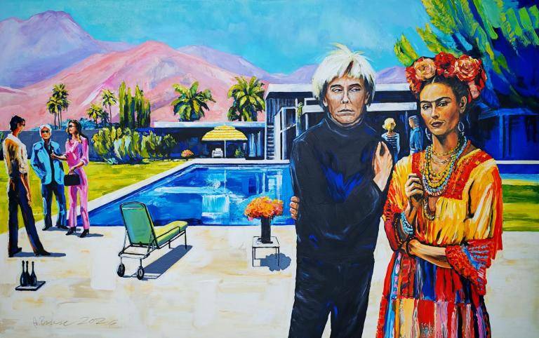 Andy and Frida at the pool image