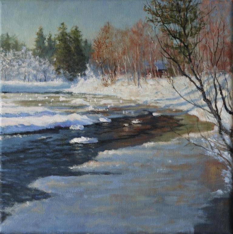 River delta in winter image