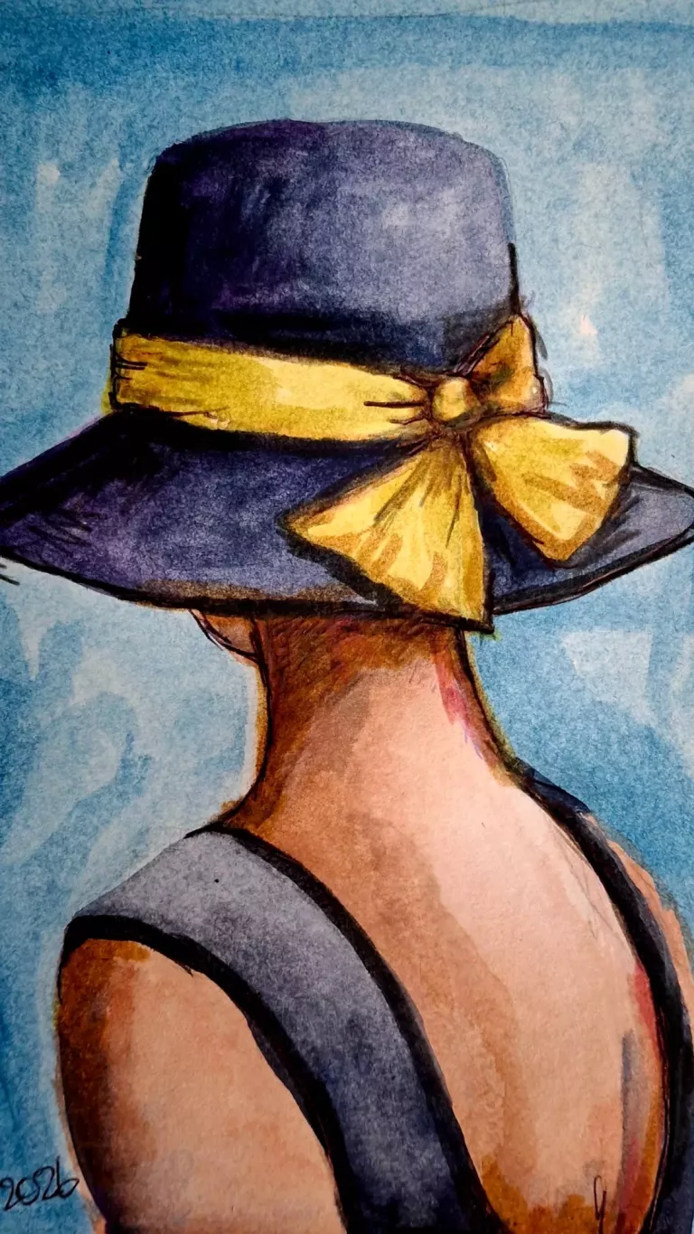 Woran with the hat image
