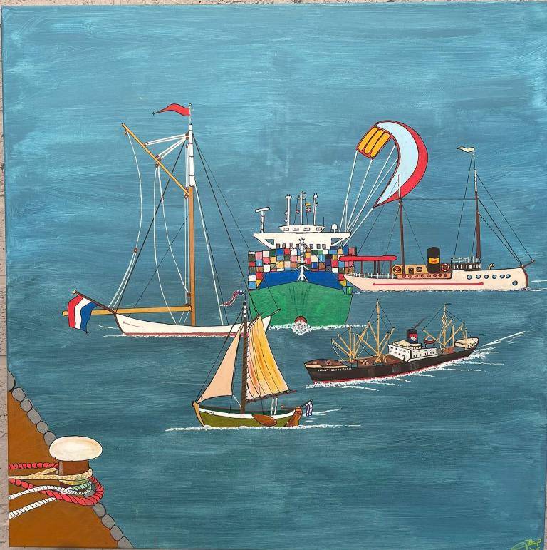 “Various boats.” image