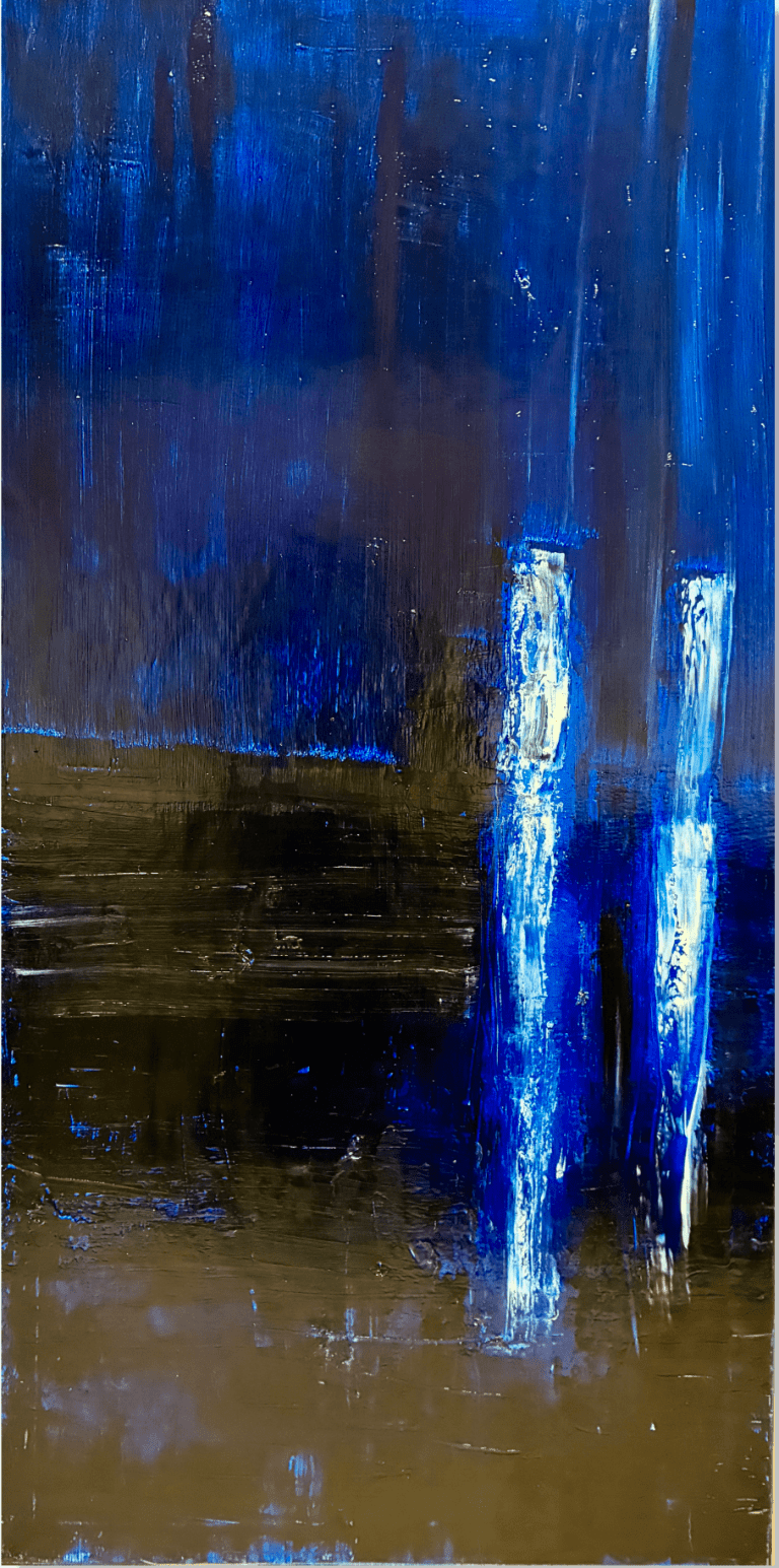 No. 4 Ultramarine. Variations in Blue · Oil on canvas · 2026 · 70 × 140 cm image